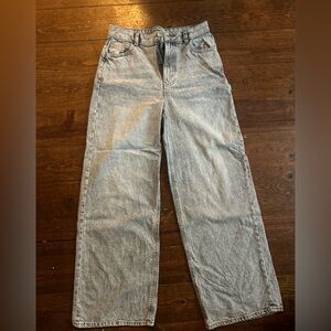 Primark Women's Gray Wide Leg Jeans